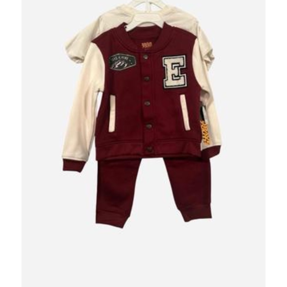 ✅ NWT Brave Youth 3-Piece Varsity Set — Cabernet (4T) - Picture 2 of 8